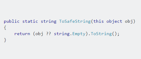Check for null before calling ToString()