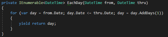 Iterate Through a Date Range.